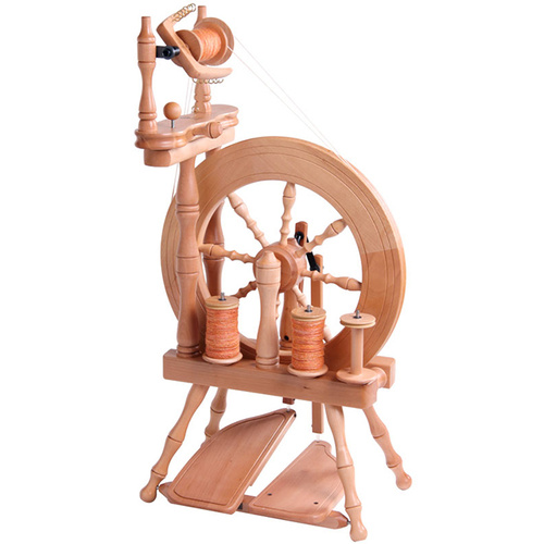 Traveller Spinning Wheel Double Treadle Double Drive Natural