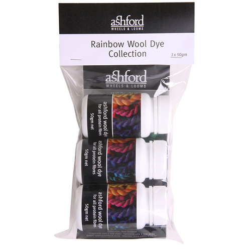 Ashford Wool Dye Rainbow Collection 50gm
