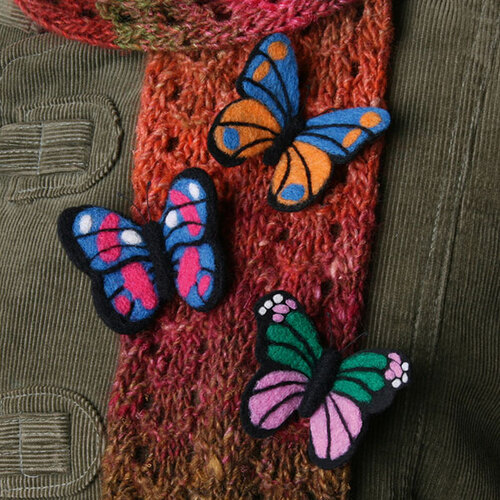 Ashford Needle Felt Kit Butterfly Brooch