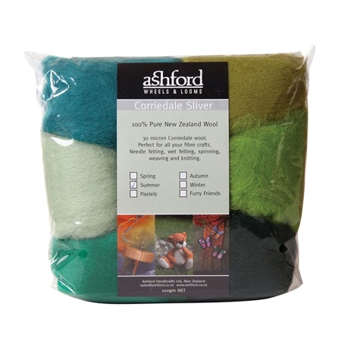 Ashford Corriedale Sliver Pack Summer 100gm