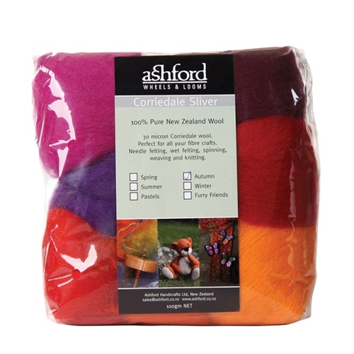 Ashford Corriedale Sliver Pack Autumn 100gm