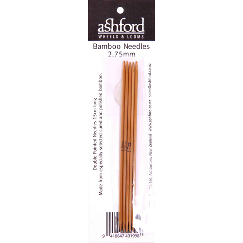 Ashford Bamboo Double Pointed Kniting Needles 2.75mm 15cm 