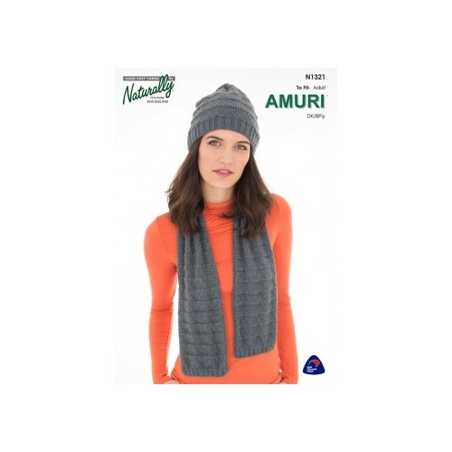 N1321 Amuri DK/8 Ply Hat & Scarf N1321