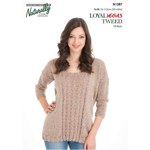 N1387 Loose Fitting Jumper with 3/4 Sleeves