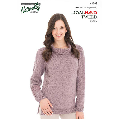 N1388 Sweater with Texture Panels
