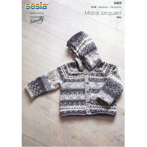 K423 -  Raglan Cardigan with Hood