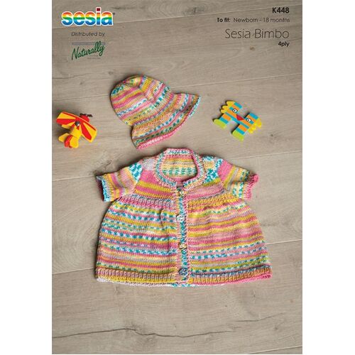 K448 Short Sleeve Dress and Sun Hat