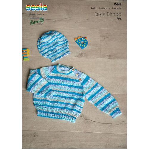 K449 Raglan Sweater and Hat