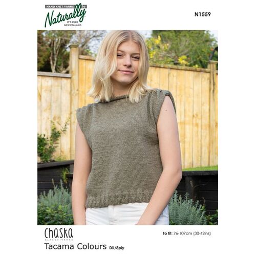 N1559 Cropped Top with Shoulder Pleats