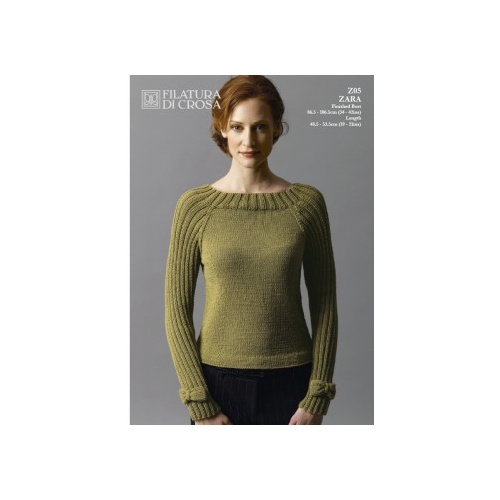 Zara 8 Ply Bow Trim Long Sleeve Pullover Z05