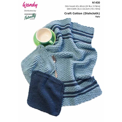 N1430 - Craft Cotton, Dish-Towel & Dish-Cloth - 10 Ply Patterns