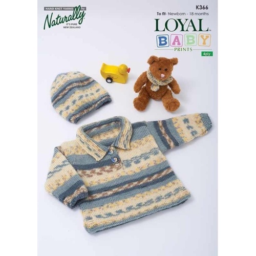 K366  Sweater & Hat - 4 Ply Pattern - K366 