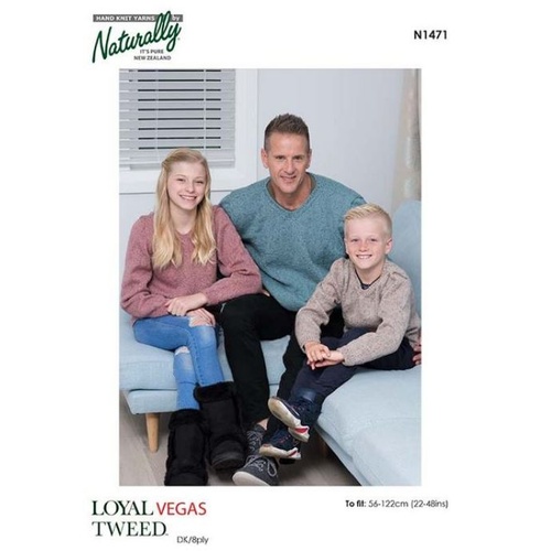 N1471 -  Family Sweater in Loyal Vegas Tweed 8 Ply