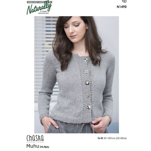 N1490 Women's Fitting Little Jacket in Chaska Muhu 8 Ply N1490