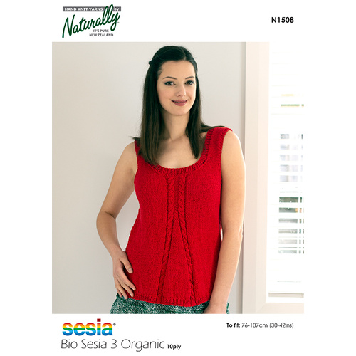 N1508 - Top with Cable in Bio Sesia 3 10 Ply 