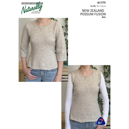 N1779 Women’s Sweater and Slipover Knitting Pattern