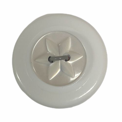 Button - 14mm White Star