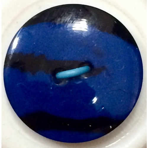 Button -Blank and Blue zebra stripe