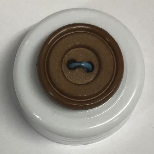 Button - 16mm Brown
