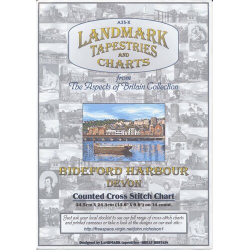 Bideford Harbour Devon Cross Stitch Pattern