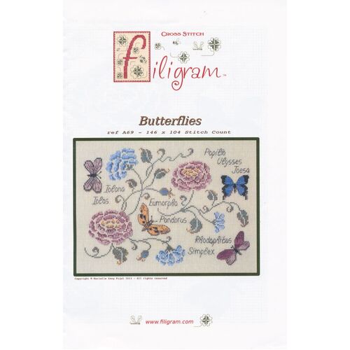 Filigram Butterflies Cross Stitch