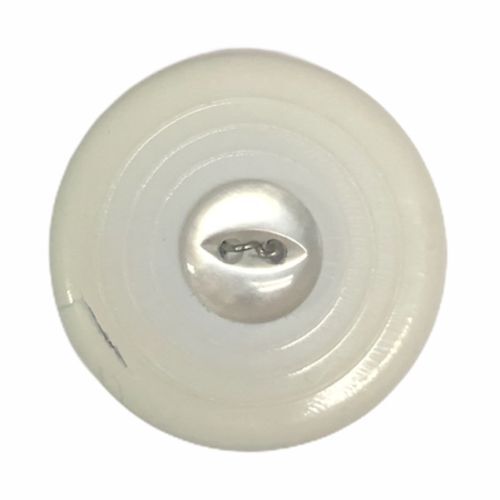 Button - 11mm White Fish Eye