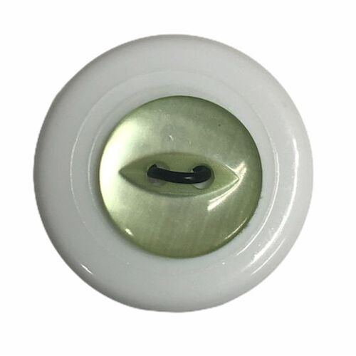 Button - 14mm Fish Eye Green