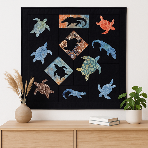 Australian Animal Applique Patterns – Turtle & Crocodile Designs
