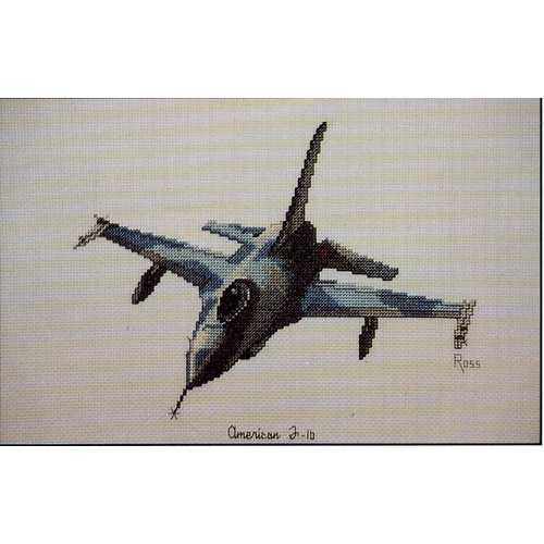 Graeme Ross Cross Stitch Chart - American F-16 & Fokker Friendship 