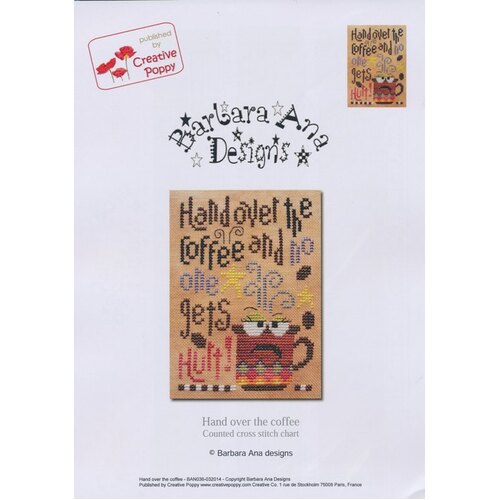 Hand Over the Coffee Cross Stitch Pattern