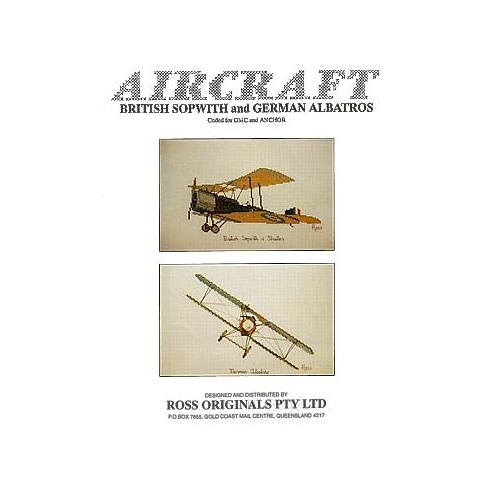  Graeme Ross Cross Stitch Chart - Aircraft British Sopwith and German Albatross