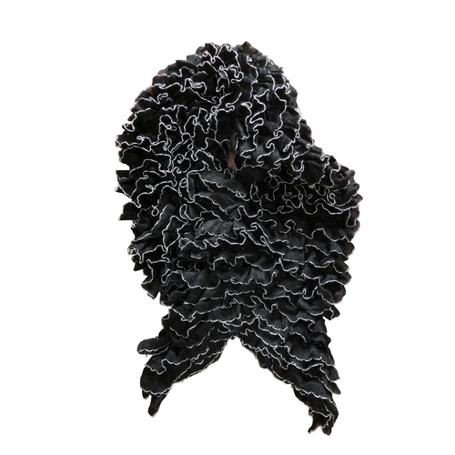 Black Ruffle Scarf