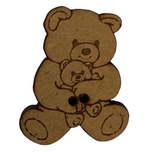 Button - Lasercut Bear Large