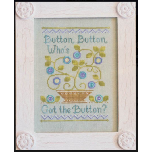 Country Cottage Cross Stitch Chart - "Button, Button"