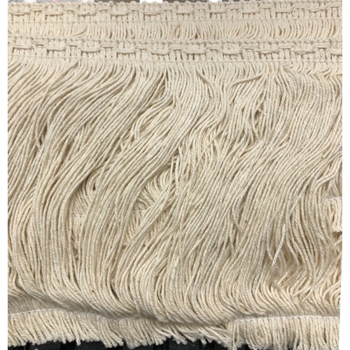 Cotton Fringe - 15cm Natural - 80cm Length