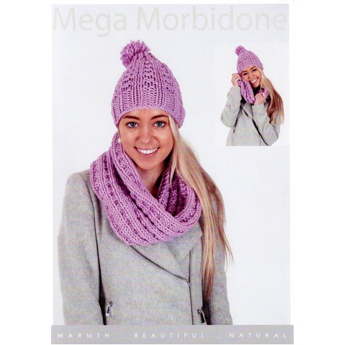 Mega Morbidone Lavender Beanie & Cowl CY022