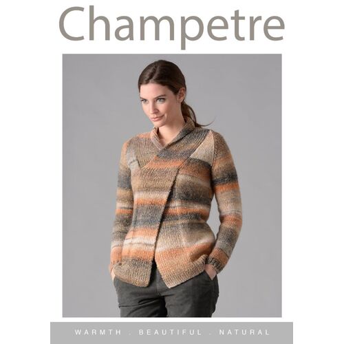 CY050 - 10 ply Cross Over Sweater in Plassard Champetre 