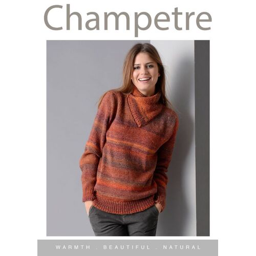 CY051 - 10 ply Shawl Collar Sweater in Plassard Champetre 