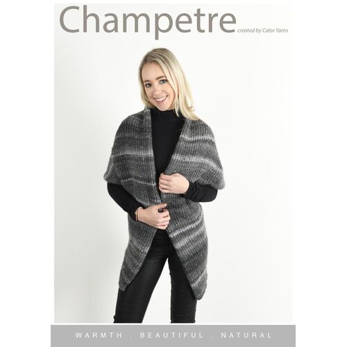 CY069 - 10 ply Throw Over Cardigan in Plassard Champetre 