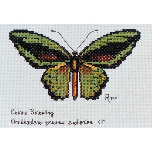  Graeme Ross Cross Stitch Chart - Cairns Birdwing
