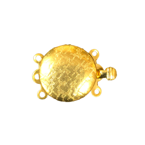 Finding - Clasp Round Gold 3 Strand Lge