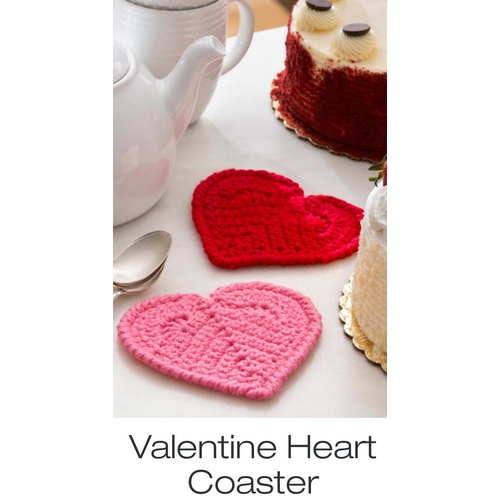 Free Valentine's Day Coaster - crochet