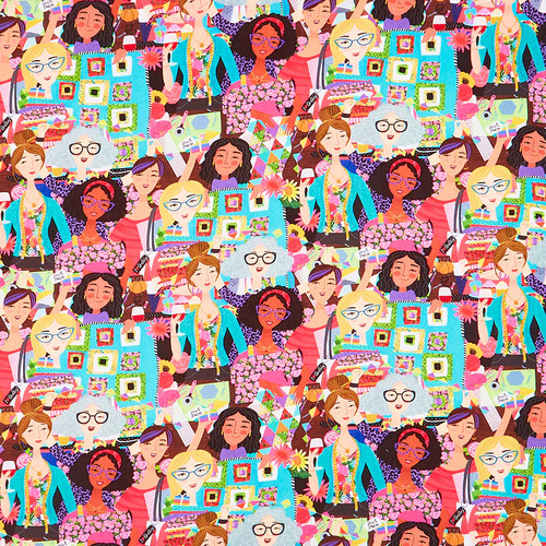 Quilt Retreat - Ladies Black Multi DP25148-99