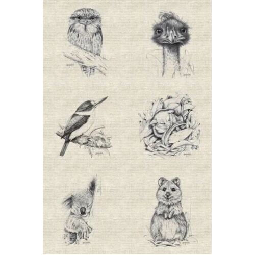 Australiana Linen Panel - Natalie Jane Parker - 