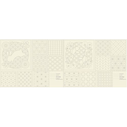 Fabric - Sashiko Panel Natural 
