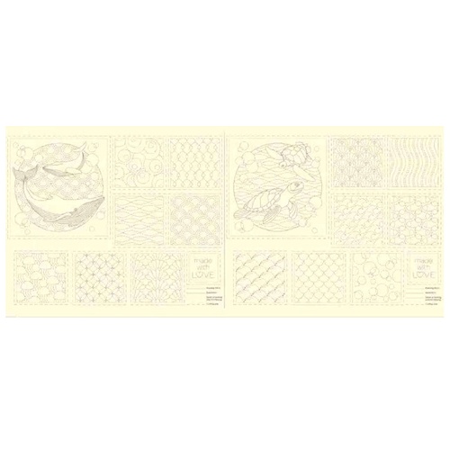 Ocean Sashiko Panels – Natural