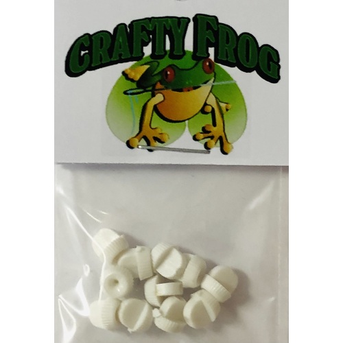 Findings - Ear Ring Backs White (Pack of 10)