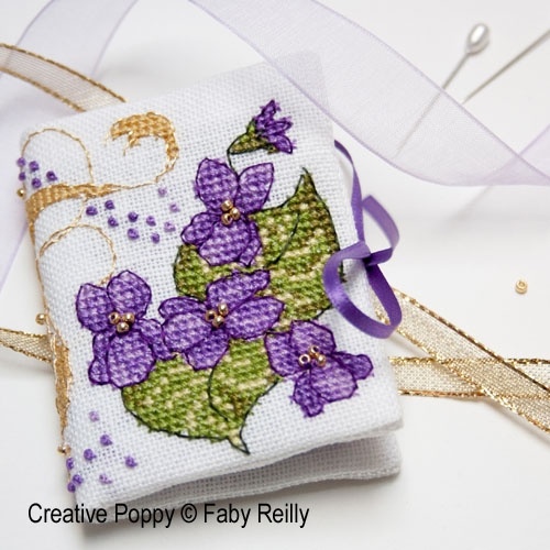 Violet Needlebook Cross Stitch Chart