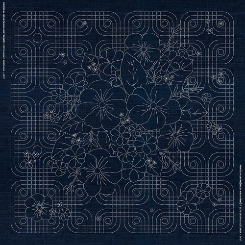 GF07 - Blossom Bouquet Geometric Sashiko Panel