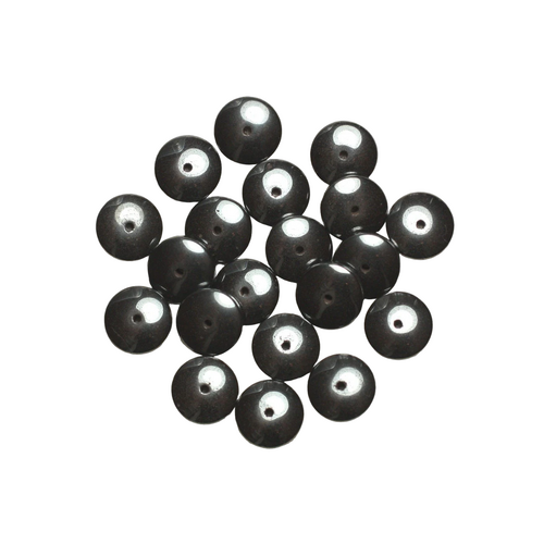 Bead - 6mm Flat Round Hematite - Pack of 20